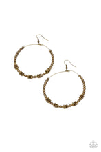 Load image into Gallery viewer, Simple Synchrony Brass Earring Paparazzi Accessories
