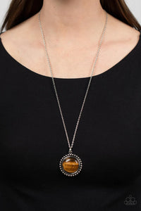 brown,long necklace,tiger's eye,Sonoran Summer Brown Tiger's Eye Necklace