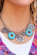 Load image into Gallery viewer, Western Zen Blue Stone Necklace Paparazzi Accessories