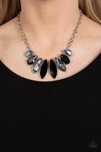 black,rhinestones,short necklace,Crystallized Couture Black Necklace
