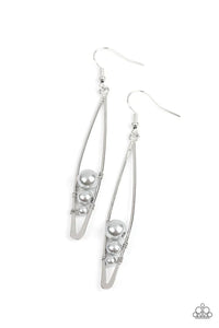 fishhook,pearls,silver,Atlantic Allure Silver Pearl Earrings