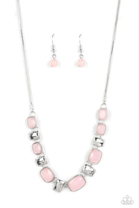 pink,short necklace,Polished Parade Pink Necklace