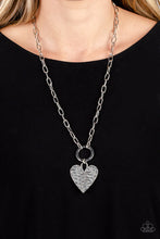 Load image into Gallery viewer, Brotherly Love Silver Heart Necklace Paparazzi Accessories