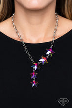 Load image into Gallery viewer, Star-Crossed Sparkle Multi Oil Spill Rhinestone Star Necklace Paparazzi Accessories