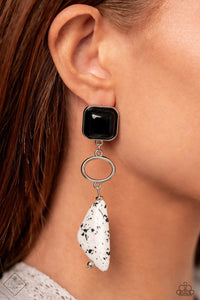 black,crackle stone,fashion fix,post,short necklace,stretchy,wide back,Simply Santa Fe Complete Trend Blend 1023