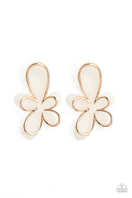 Load image into Gallery viewer, Glimmering Gardens Gold Floral Post Earrings Paparazzi Accessories
