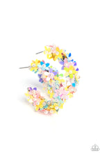 Load image into Gallery viewer, Fairy Fantasia Multi Floral Hoop Earrings Paparazzi Accessories