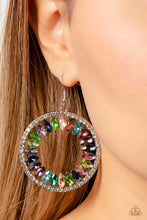 Load image into Gallery viewer, Wall Street Wreaths Multi Rhinestone Earrings Paparazzi Accessories