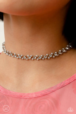 Classy Couture White Pearl and Rhinestone Choker Necklace Vivacious Bombshell Bling, LLC, Jenny and James Davison