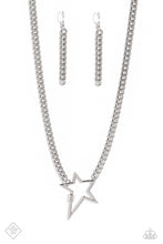 Load image into Gallery viewer, Playful Popstar Silver Star Necklace Paparazzi Accessories
