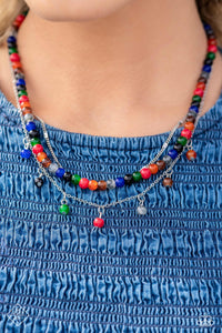 fashion fix,red,short necklace,Bead All About It Red Necklace