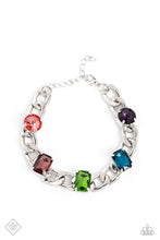 Load image into Gallery viewer, Fearlessly Fastened Multi Rhinestone Bracelet Paparazzi Accessories