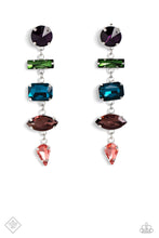 Load image into Gallery viewer, Connected Confidence Multi Rhinestone Post Earrings Paparazzi Accessories
