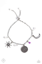 Load image into Gallery viewer, Talented Traveler Purple Lariat Bracelet Paparazzi Accessories