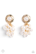 Load image into Gallery viewer, Long Time No SEA Gold Pearl Post Earrings Paparazzi Accessories