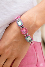 Load image into Gallery viewer, Transforming Taste Pink Rhinestone Stretchy Bracelet Paparazzi Accessories