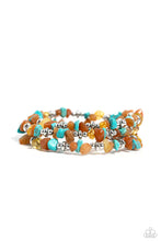 Load image into Gallery viewer, Stacking Stones Orange Stone Cuff Bracelet Paparazzi Accessories