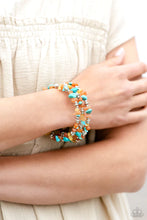 Load image into Gallery viewer, Stacking Stones Orange Stone Cuff Bracelet Paparazzi Accessories