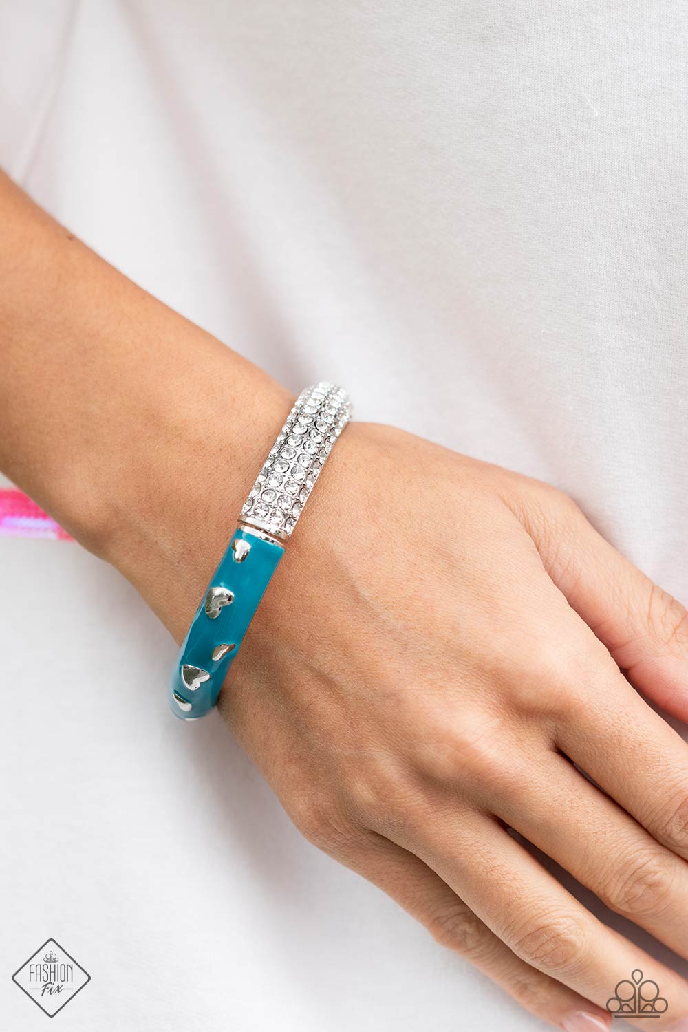 Color Caliber Blue Hinge Bracelet Paparazzi Accessories