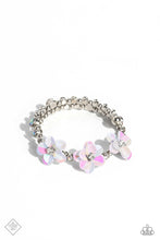 Load image into Gallery viewer, Endlessly Ethereal Multi Floral Iridescent Coil Bracelet Paparazzi Accessories