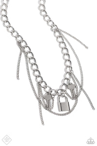 fashion fix,key,short necklace,silver,Against the LOCK Silver Necklace