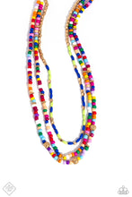 Load image into Gallery viewer, Multicolored Mashup Gold Necklace Paparazzi Accessories