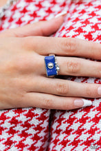 Load image into Gallery viewer, Tourist Timestamp Blue Ring Paparazzi Accessories