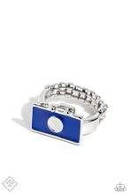 Load image into Gallery viewer, Tourist Timestamp Blue Ring Paparazzi Accessories