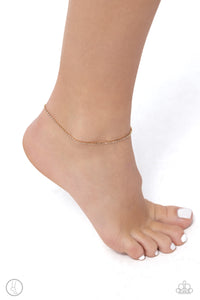 anklet,gold,rhinestones,Blinding Basic - Gold Rhinestone Anklet