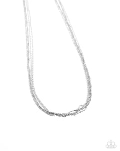 long necklace,silver,Dainty Dare - Silver Necklace