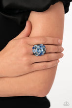 Load image into Gallery viewer, Perfectly Park Avenue Blue Rhinestone Ring Paparazzi Accessories
