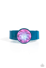 Load image into Gallery viewer, Exaggerated Ego Blue Stretchy Bracelet Paparazzi Accessories