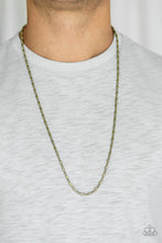 Load image into Gallery viewer, Covert Operation Brass Necklace Paparazzi Accessories