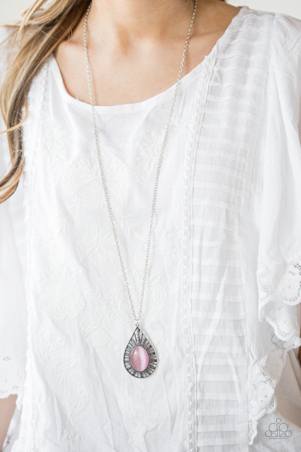 Total Tranquility Pink Moonstone Necklace Paparazzi Accessories