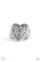Load image into Gallery viewer, I Adore You Silver Heart Ring Paparazzi Accessories