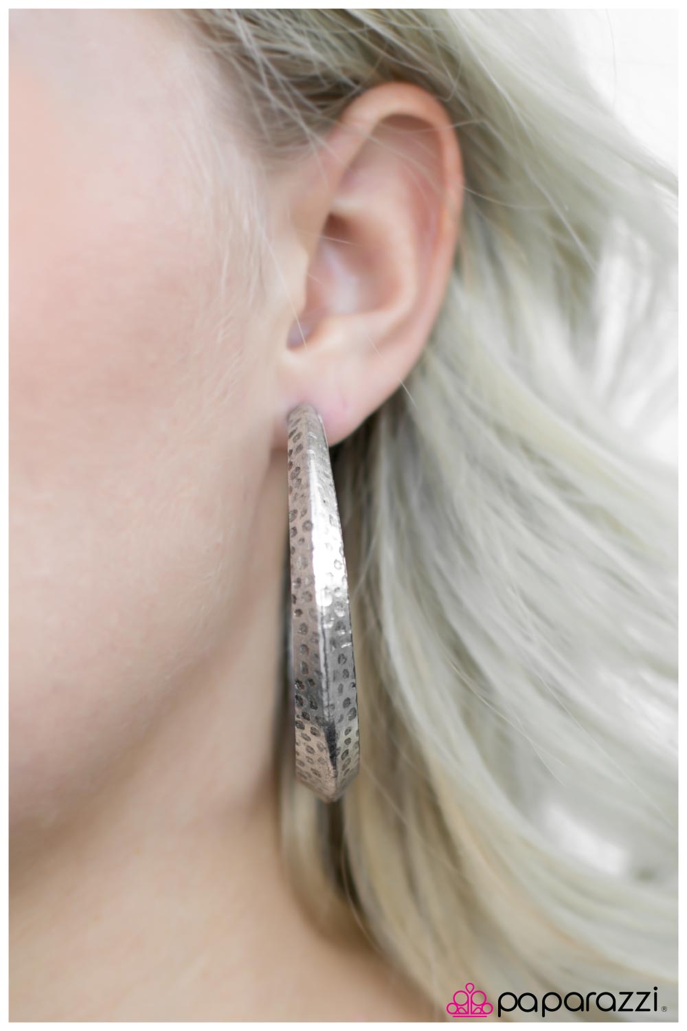 Jungle to Jungle Silver Hoop Earring Paparazzi Accessories