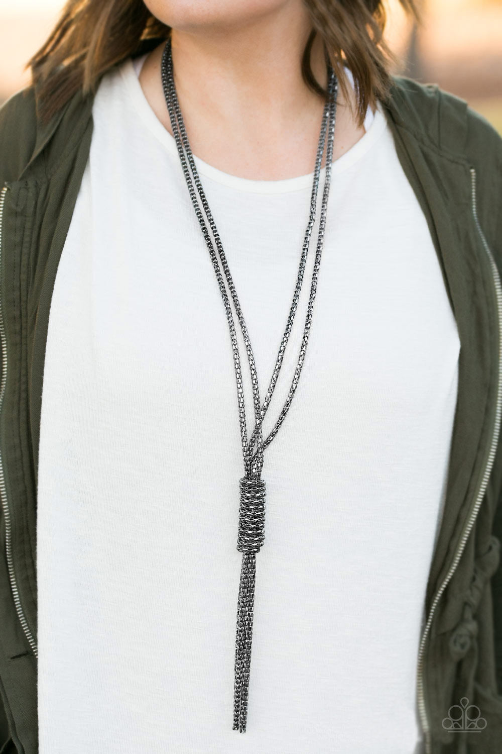 Boom Boom Knock You Out! Gunmetal Necklace Paparazzi Accessories