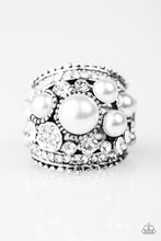 Load image into Gallery viewer, Money On My Mind Pearl Rhinestone Ring Paparazzi Accessories