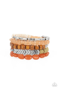 coil,coral,orange,Outdoor Retreat – Multi Bracelet