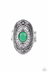 green,wide back,Entrancing Enchantment Green Ring