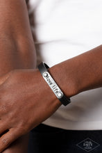 Load image into Gallery viewer, Love Life - Black Leather Snap Bracelet Paparazzi Accessories