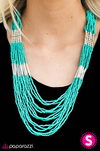 blue,Let it Bead Blue Seed Bead Necklace