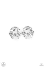Load image into Gallery viewer, Just In TIMELESS White Rhinestone Earrings Paparazzi Accessories