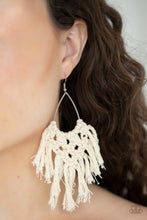 Load image into Gallery viewer, Oh MACRAME, Oh My White Earring Paparazzi Accessories
