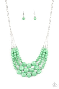 green,short necklace,Flirtatiously Fruity Green Necklace