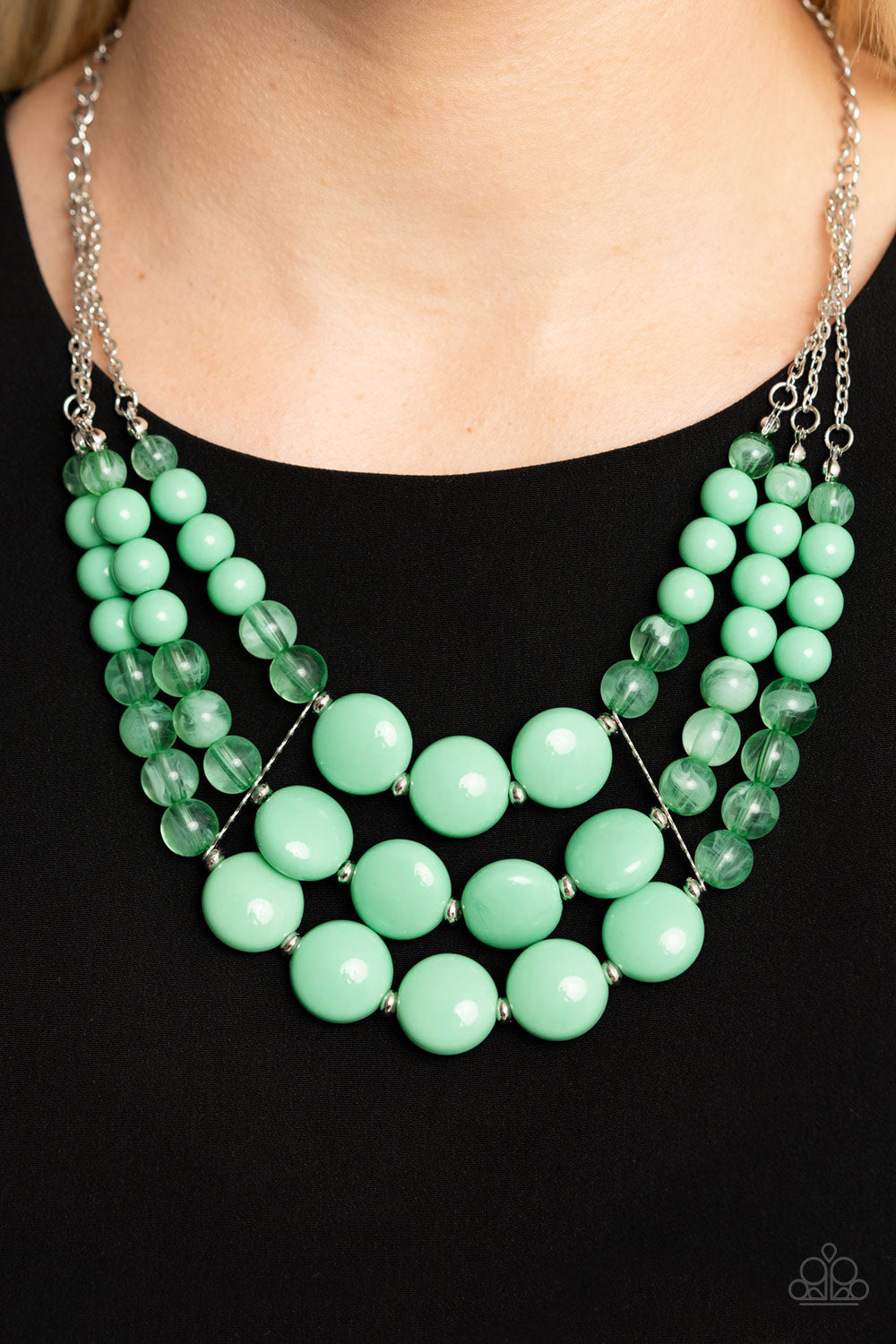 Flirtatiously Fruity Green Necklace Paparazzi Accessories