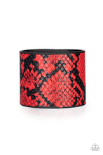 Load image into Gallery viewer, The Rest is HISS-Tor Red Leather Wrap Bracelet Paparazzi Accessories