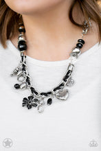 Load image into Gallery viewer, Charmed I am Sure Black Necklace Paparazzi Accessories