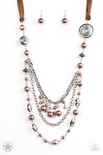 Load image into Gallery viewer, All The Trimmings Brown Necklace Paparazzi Accessories