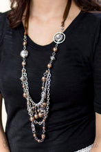 Load image into Gallery viewer, All The Trimmings Brown Necklace Paparazzi Accessories